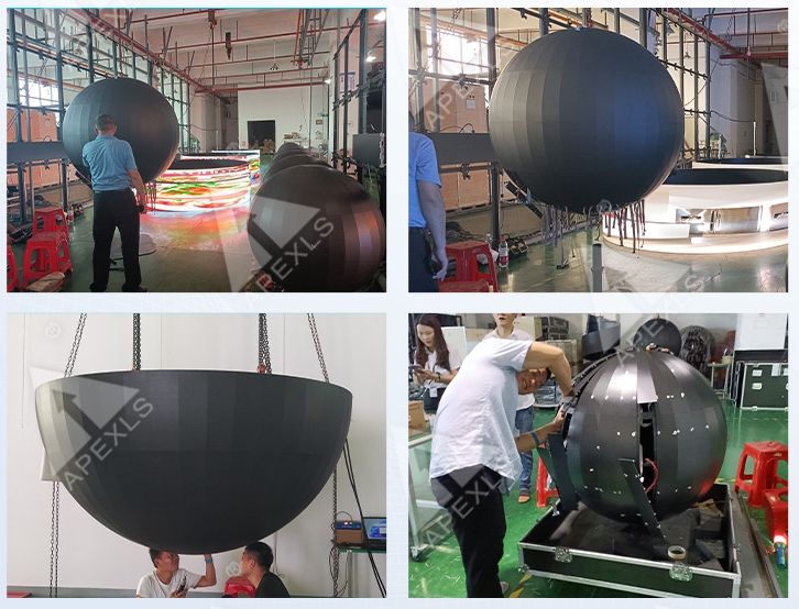 LED球形顯示屏安裝展示