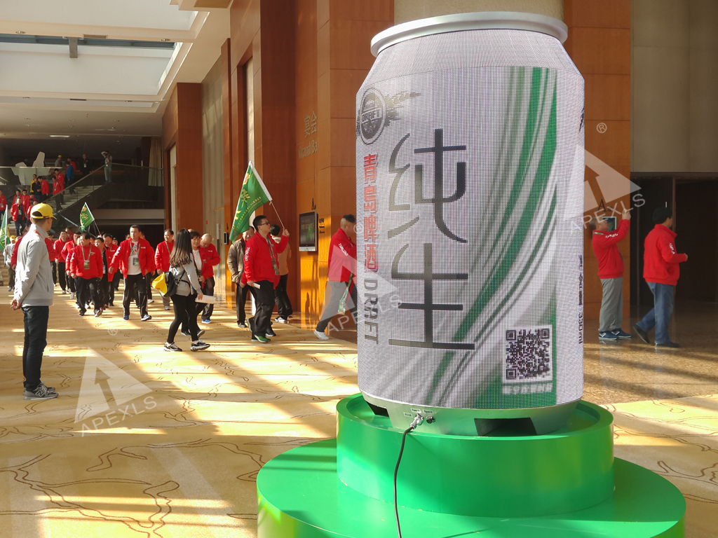 青島啤酒經(jīng)銷商大會(huì)LED易拉罐屏